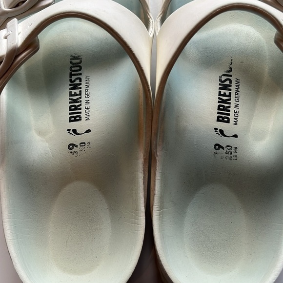 Birkenstock Arizona EVA White Rubber Comfort Slides Buckles Size 39 - Picture 6 of 9